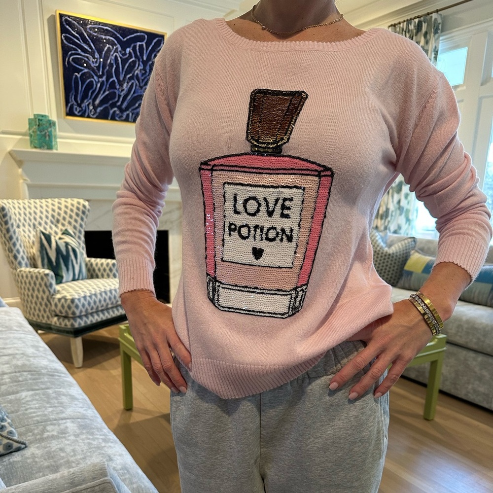 Wildfox Pink Love Potion Graphic Sweater